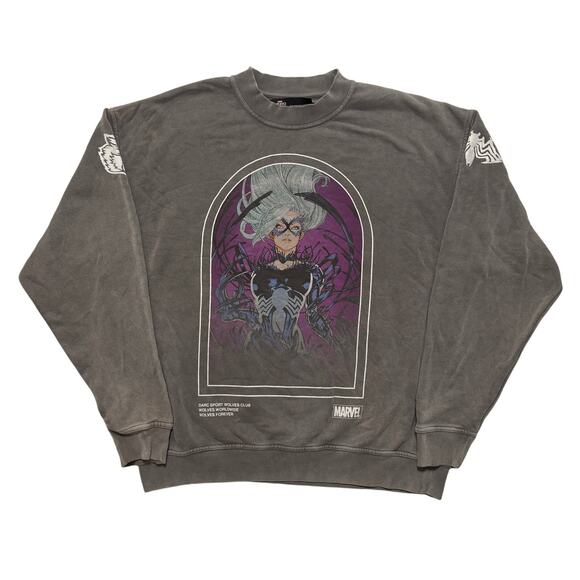 Darc Sport x Marvel Hero Elite The Spider's Web Grey Pullover Sweatshirt L - Picture 1 of 3